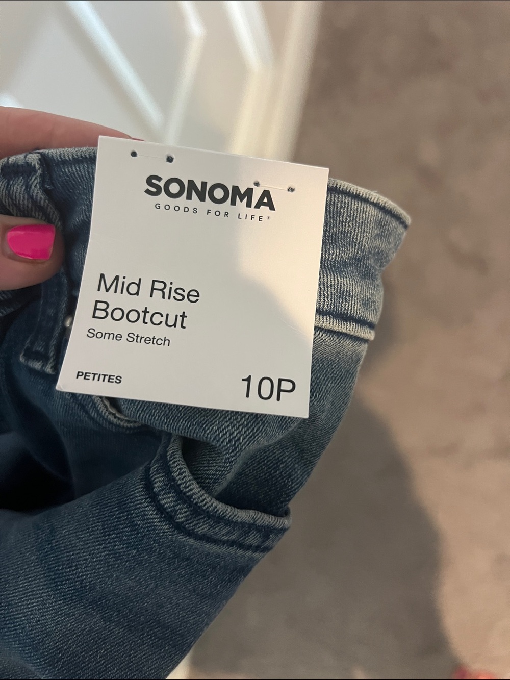 Sonoma Mid Rise Bootcut Jeans in Blue - Picture 2 of 6